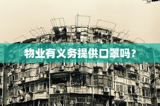 物业有义务提供口罩吗？
