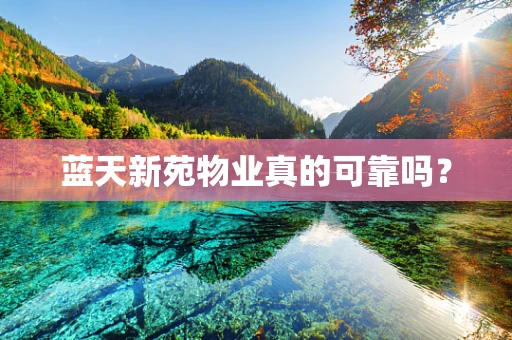 蓝天新苑物业真的可靠吗？