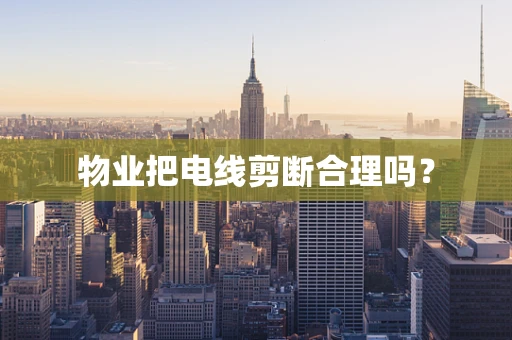 物业把电线剪断合理吗？