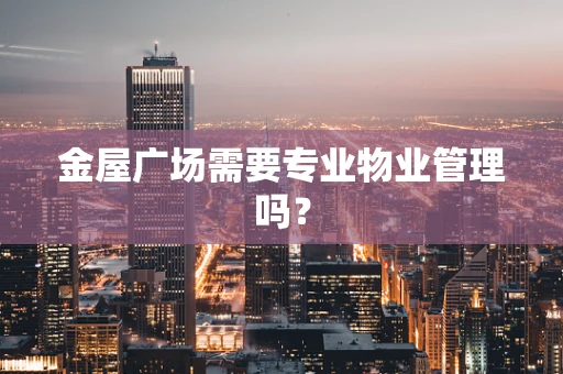 金屋广场需要专业物业管理吗？