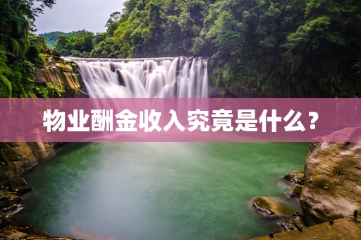 物业酬金收入究竟是什么？
