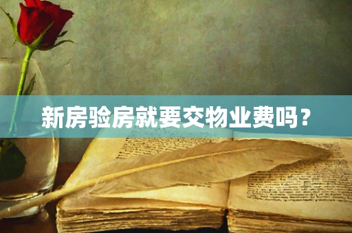 新房验房就要交物业费吗？