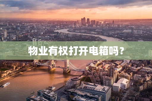 物业有权打开电箱吗？