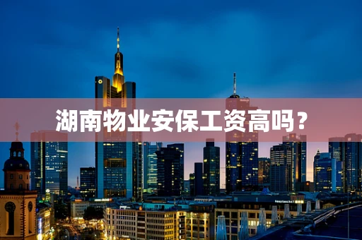 湖南物业安保工资高吗？