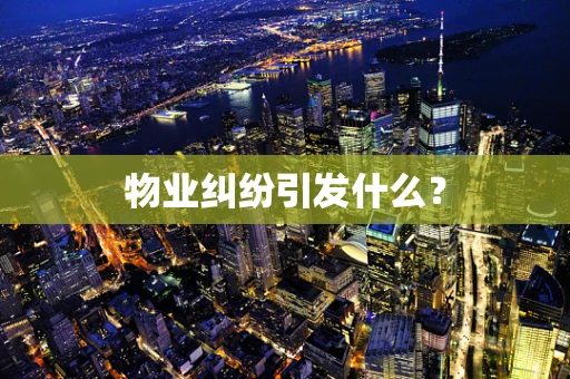 物业纠纷引发什么？