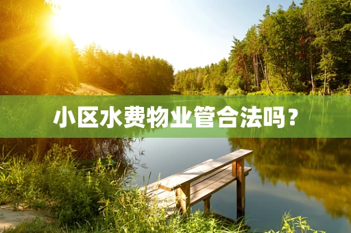 小区水费物业管合法吗？