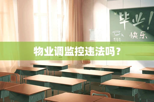 物业调监控违法吗？