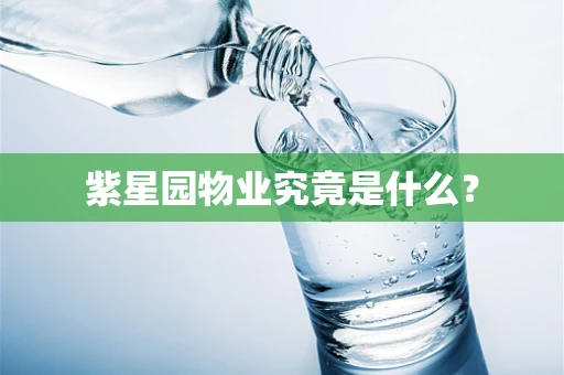 紫星园物业究竟是什么？