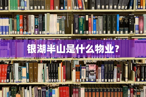 银湖半山是什么物业？