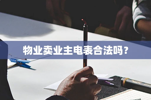 物业卖业主电表合法吗？