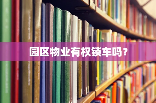 园区物业有权锁车吗？