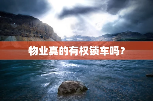 物业真的有权锁车吗？