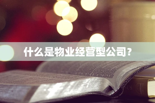 什么是物业经营型公司？