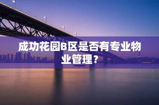 成功花园B区是否有专业物业管理？