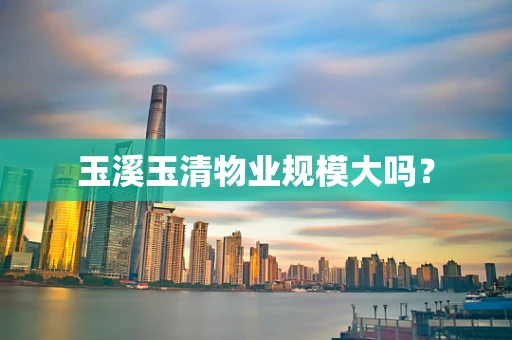 玉溪玉清物业规模大吗？