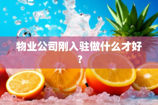 物业公司刚入驻做什么才好？