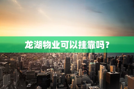 龙湖物业可以挂靠吗？