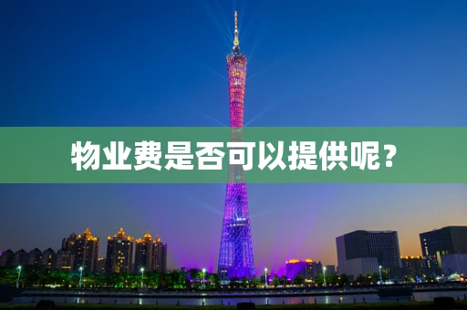 物业费是否可以提供呢？