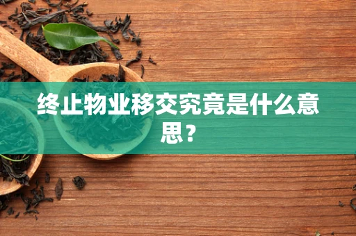 终止物业移交究竟是什么意思？