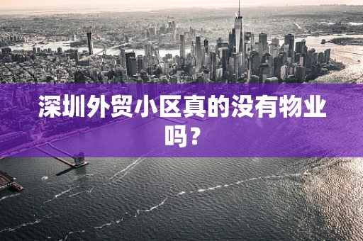 深圳外贸小区真的没有物业吗？