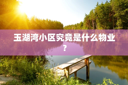 玉湖湾小区究竟是什么物业？
