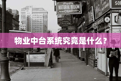 物业中台系统究竟是什么？
