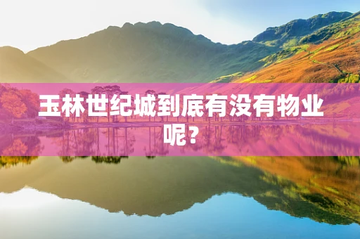 玉林世纪城到底有没有物业呢？