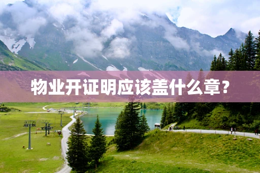 物业开证明应该盖什么章？