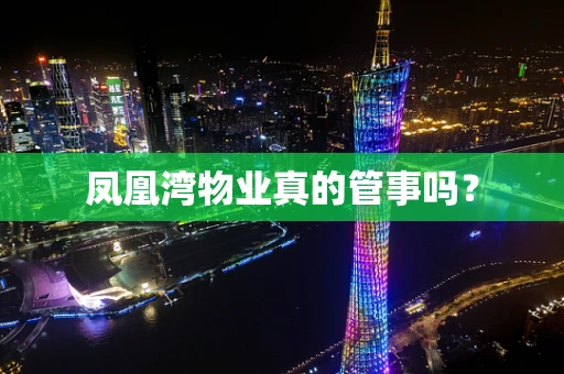 凤凰湾物业真的管事吗？