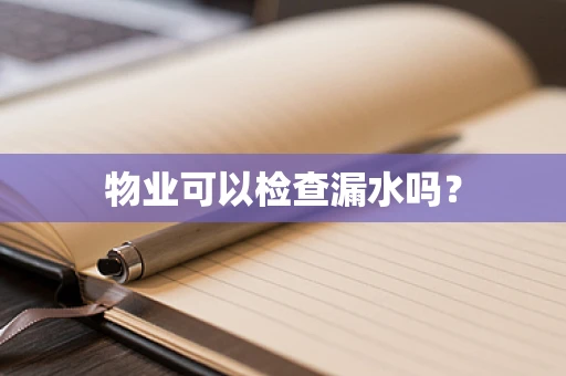 物业可以检查漏水吗？