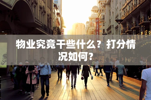 物业究竟干些什么？打分情况如何？