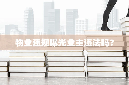 物业违规曝光业主违法吗？