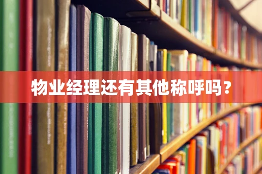 物业经理还有其他称呼吗？