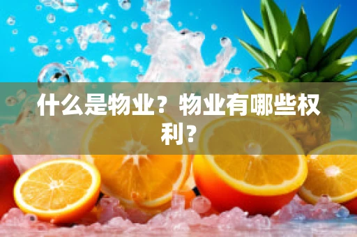 什么是物业？物业有哪些权利？