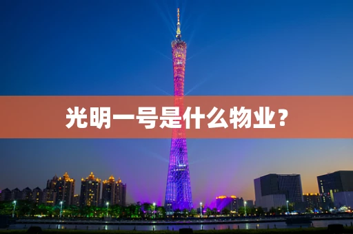 光明一号是什么物业？