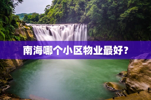南海哪个小区物业最好？