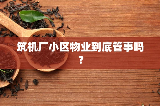筑机厂小区物业到底管事吗？