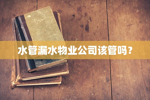 水管漏水物业公司该管吗？