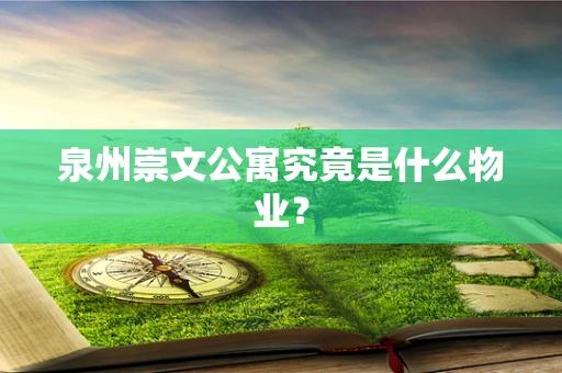 泉州崇文公寓究竟是什么物业？