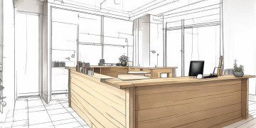 物业前台设计素描简单吗？